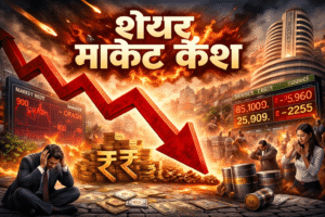 भारतीय शेयर बाजार में गुरुवार को बड़ा गिरावट देखा गया,
