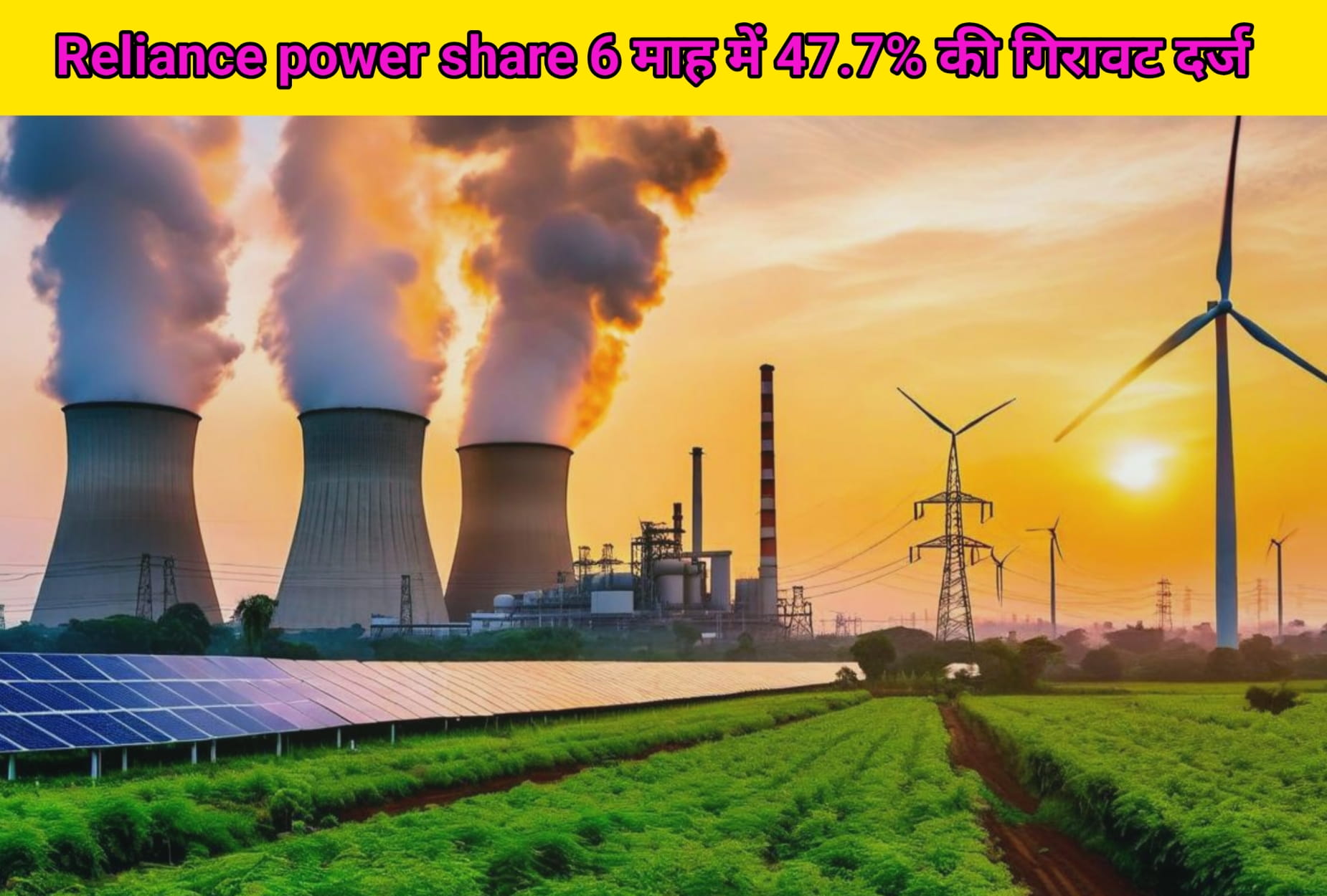 Reliance power share 6 माह में 47.7% की गिरावट दर्ज