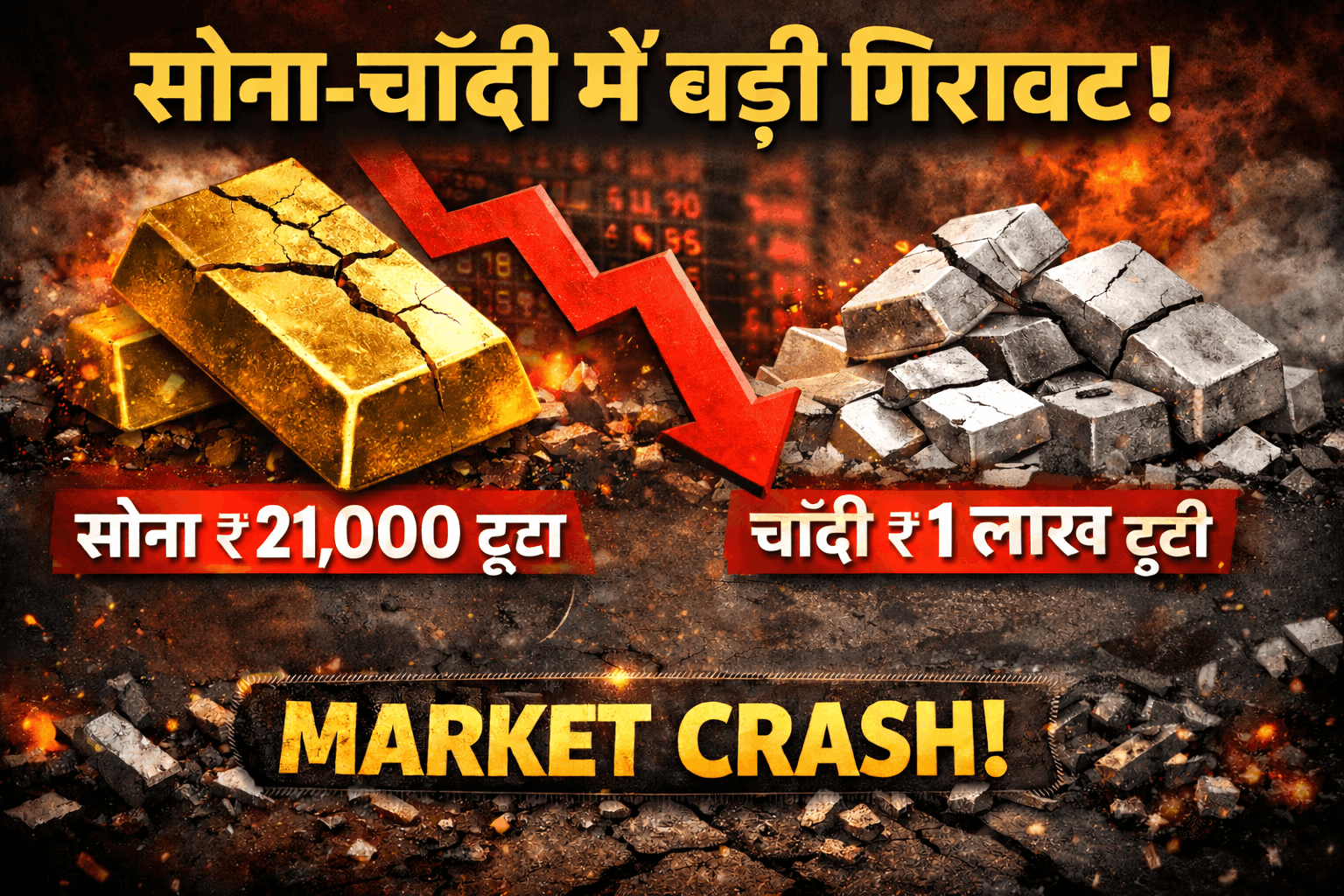 Gold Silver Crash जैसी तेज़ गिरावट की आशंका को नज़रअंदाज़ नहीं किया
